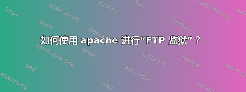 如何使用 apache 进行“FTP 监狱”？