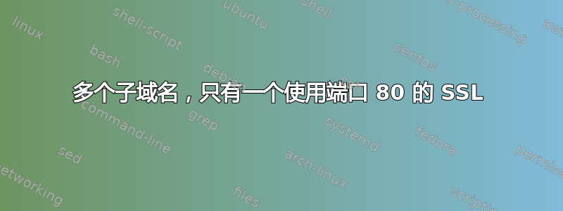 多个子域名，只有一个使用端口 80 的 SSL