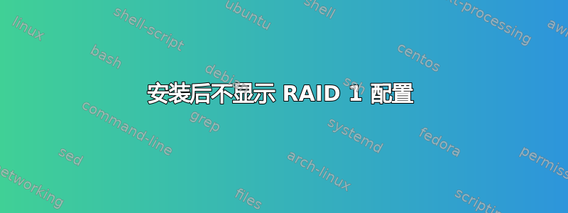 安装后不显示 RAID 1 配置