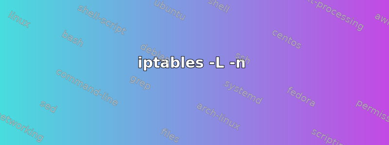 iptables -L -n