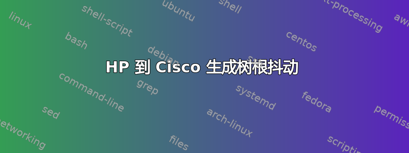 HP 到 Cisco 生成树根抖动