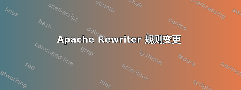 Apache Rewriter 规则变更