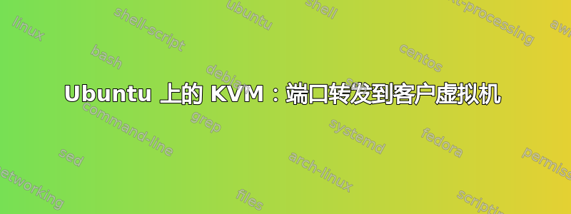 Ubuntu 上的 KVM：端口转发到客户虚拟机