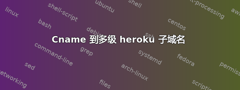 Cname 到多级 heroku 子域名