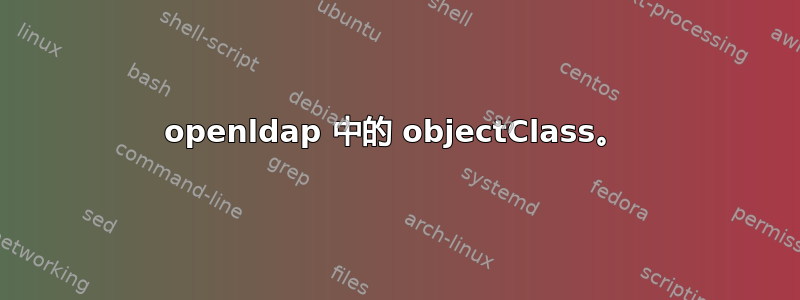 openldap 中的 objectClass。