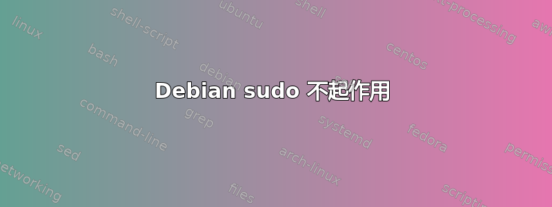 Debian sudo 不起作用