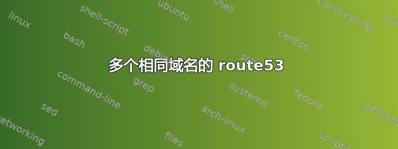 多个相同域名的 route53