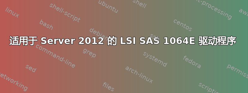 适用于 Server 2012 的 LSI SAS 1064E 驱动程序