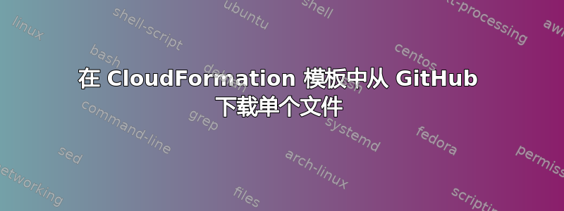 在 CloudFormation 模板中从 GitHub 下载单个文件