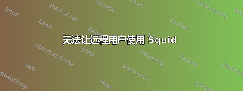 无法让远程用户使用 Squid