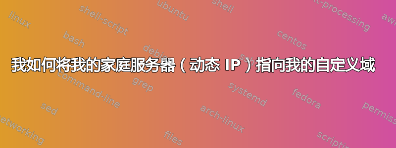 我如何将我的家庭服务器（动态 IP）指向我的自定义域 