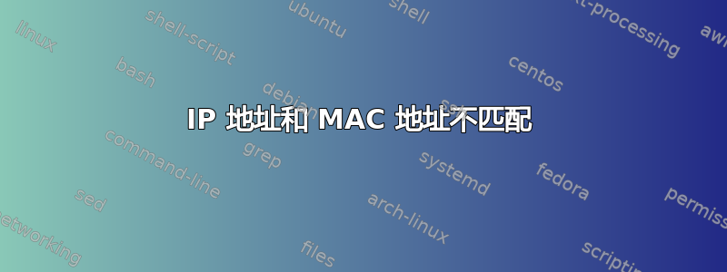 IP 地址和 MAC 地址不匹配