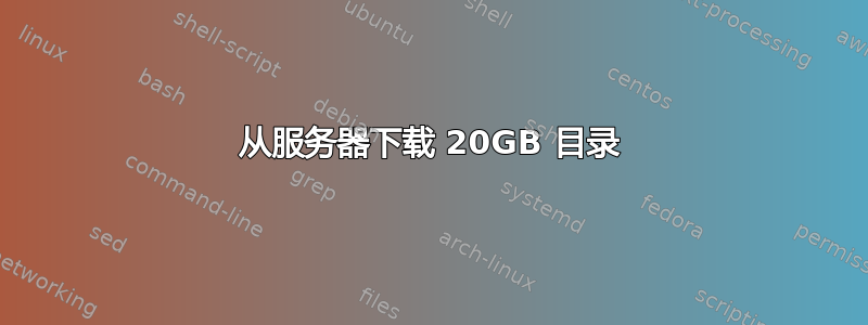 从服务器下载 20GB 目录