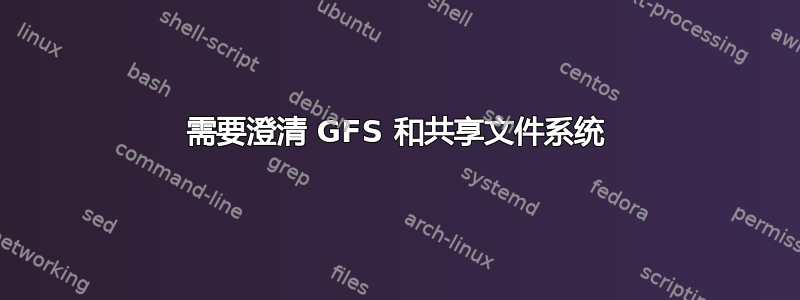 需要澄清 GFS 和共享文件系统