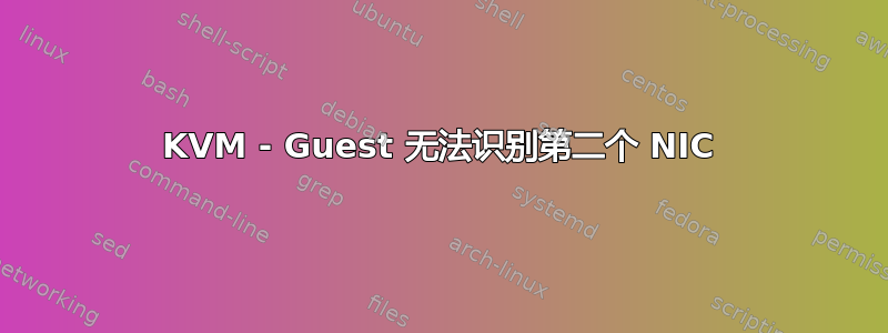 KVM - Guest 无法识别第二个 NIC