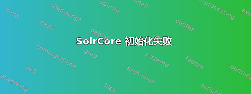 SolrCore 初始化失败