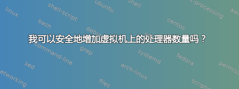 我可以安全地增加虚拟机上的处理器数量吗？