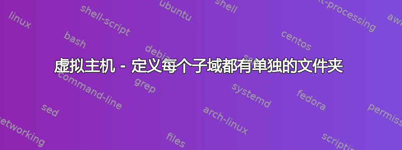 虚拟主机 - 定义每个子域都有单独的文件夹