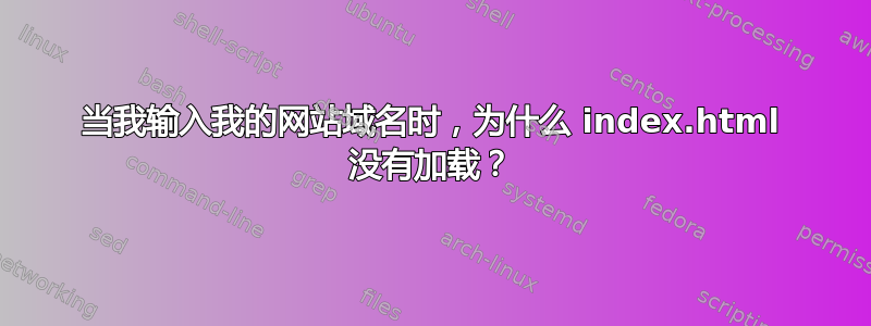 当我输入我的网站域名时，为什么 index.html 没有加载？