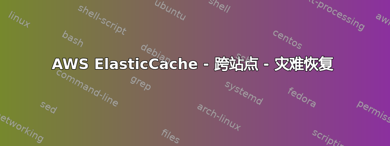 AWS ElasticCache - 跨站点 - 灾难恢复