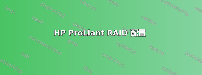 HP ProLiant RAID 配置