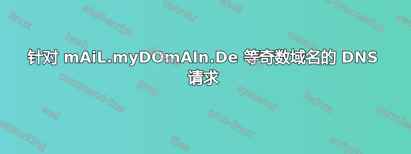 针对 mAiL.myDOmAIn.De 等奇数域名的 DNS 请求