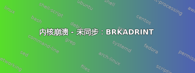 内核崩溃 - 未同步：BRKADRINT