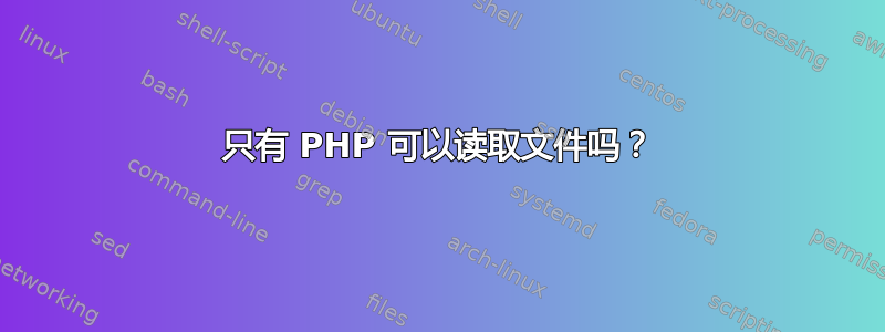 只有 PHP 可以读取文件吗？