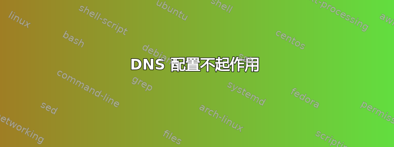 DNS 配置不起作用