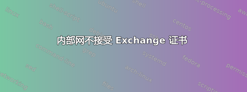 内部网不接受 Exchange 证书