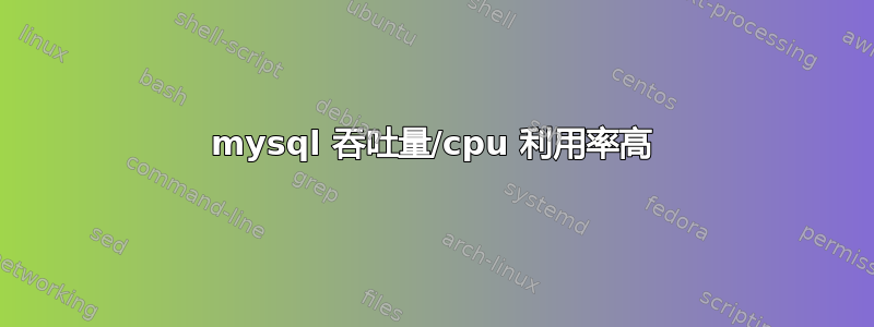 mysql 吞吐量/cpu 利用率高