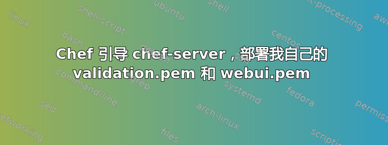 Chef 引导 chef-server，部署我自己的 validation.pem 和 webui.pem