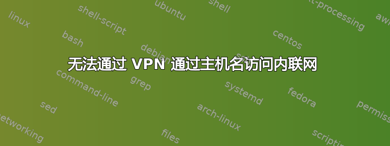 无法通过 VPN 通过主机名访问内联网