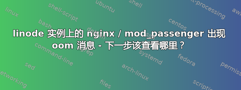 linode 实例上的 nginx / mod_passenger 出现 oom 消息 - 下一步该查看哪里？