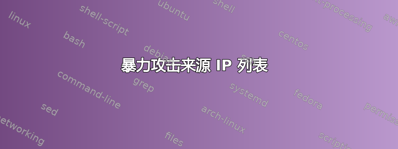 暴力攻击来源 IP 列表 