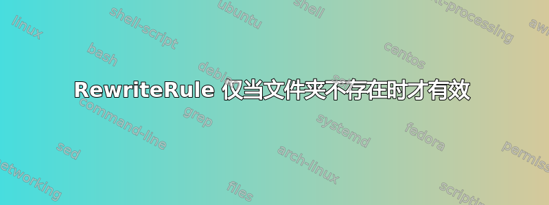 RewriteRule 仅当文件夹不存在时才有效