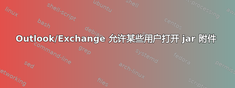 Outlook/Exchange 允许某些用户打开 jar 附件