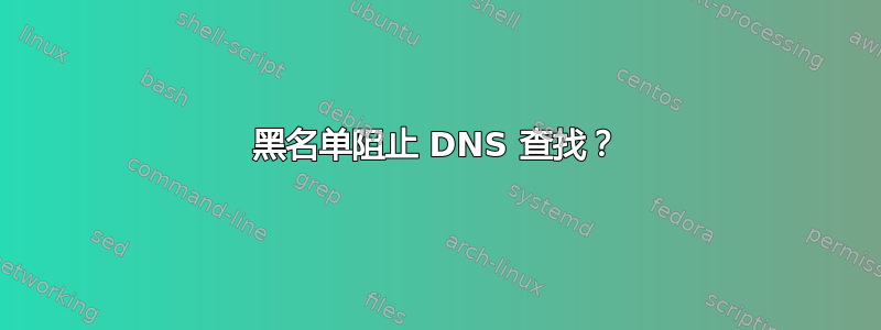 黑名单阻止 DNS 查找？