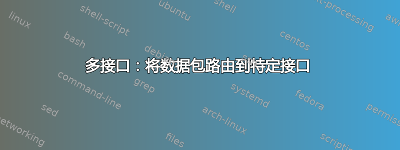 多接口：将数据包路由到特定接口