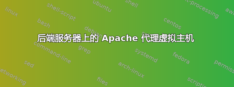 后端服务器上的 Apache 代理虚拟主机