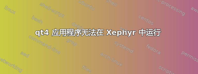 qt4 应用程序无法在 Xephyr 中运行