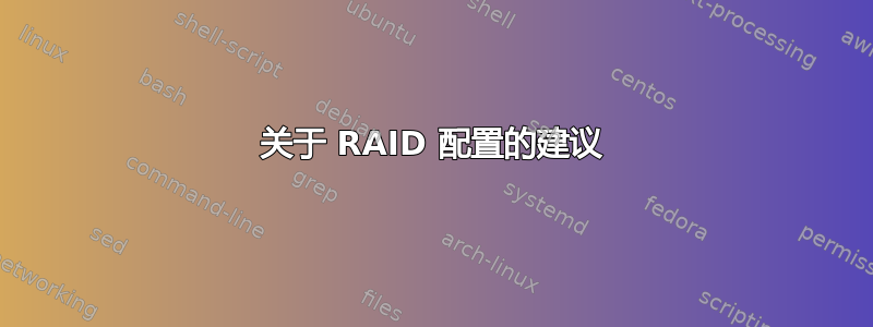 关于 RAID 配置的建议