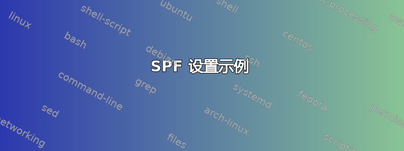 SPF 设置示例