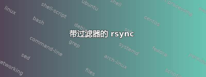 带过滤器的 rsync