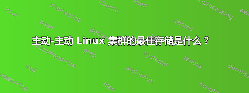 主动-主动 Linux 集群的最佳存储是什么？ 