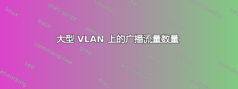 大型 VLAN 上的广播流量数量