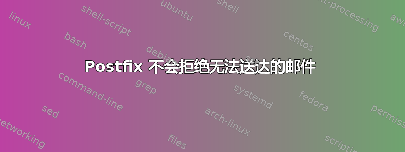 Postfix 不会拒绝无法送达的邮件