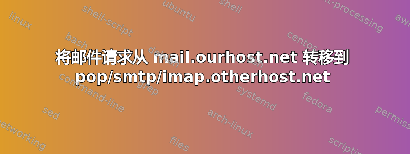 将邮件请求从 mail.ourhost.net 转移到 pop/smtp/imap.otherhost.net