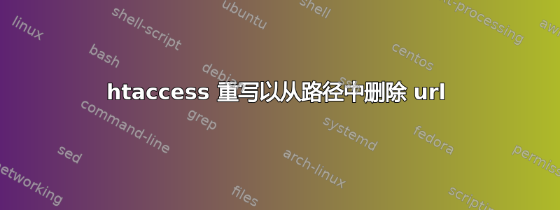 htaccess 重写以从路径中删除 url