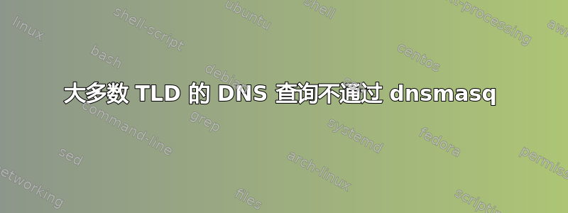 大多数 TLD 的 DNS 查询不通过 dnsmasq